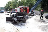 Wrocław: Spłonął samochód na Moście Grunwaldzkim