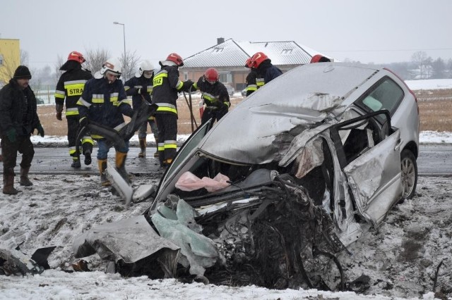 Czołowe zderzenie w Ostrowie Wielkopolskim.