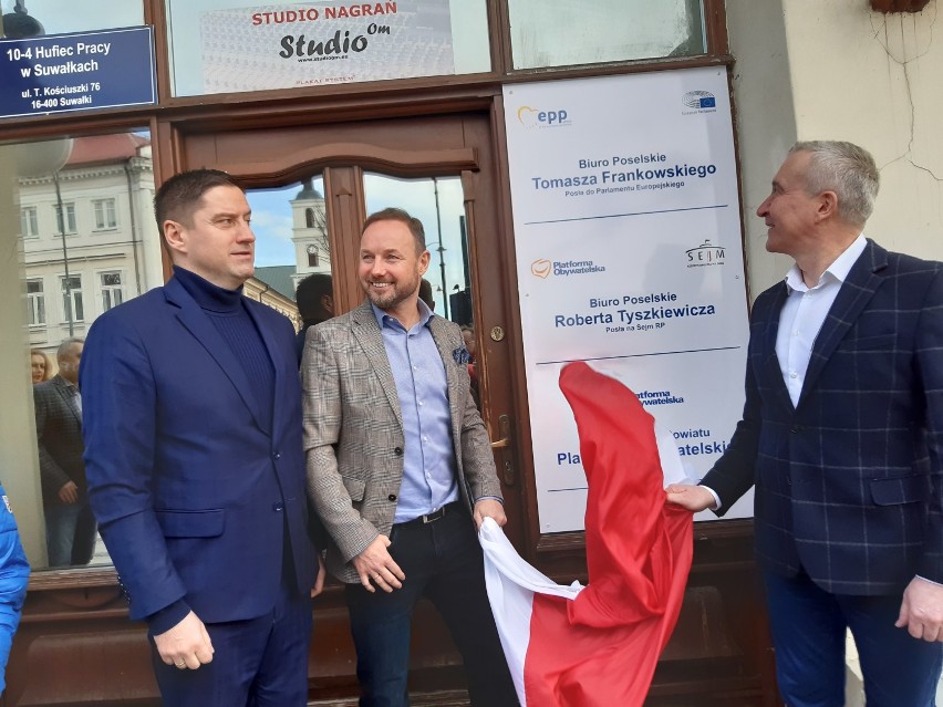 Robert Tyszkiewicz i Tomasz Frankowski z Koalicji Obywatelskiej otworzyli biuro w Suwałkach