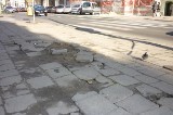 Kraków: reklama ze remont chodnika