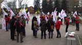 Strajk generalny przed Urzędem Miasta w Siemianowicach. Pikietujący szybko opuścili plac