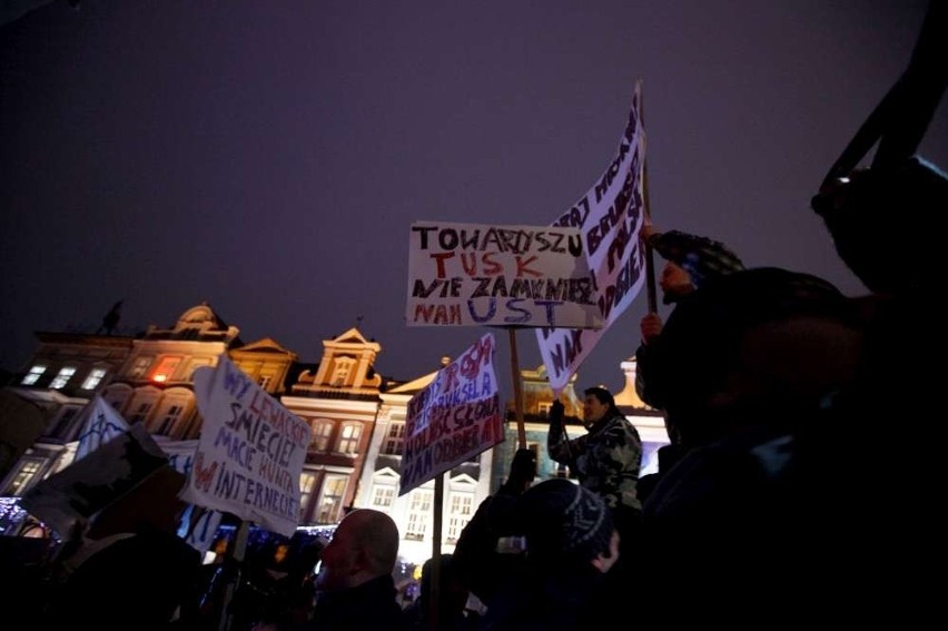 Protest przeciwko ACTA w Poznaniu