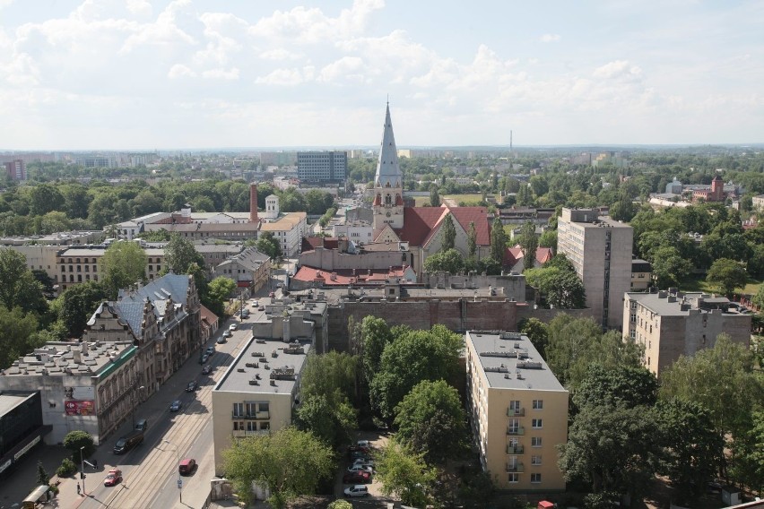 Widok z wieży katedry w Łodzi