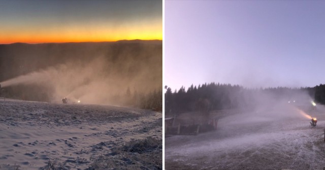 Sezon białego szaleństwa coraz bliżej - na Czarnej Górze rozpoczęto naśnieżanie stoków narciarskich
