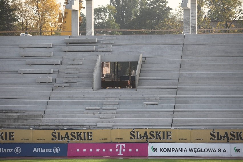 Budowa stadionu Górnika Zabrze: Tak wygląda we wrześniu [ZDJĘCIA]