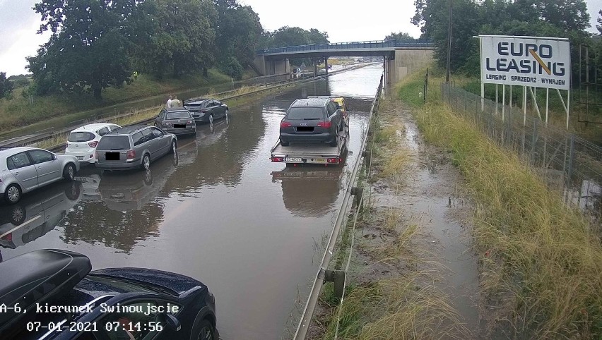 Zablokowana autostrada A6