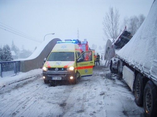 Wypadek polskiego tira w Czechach