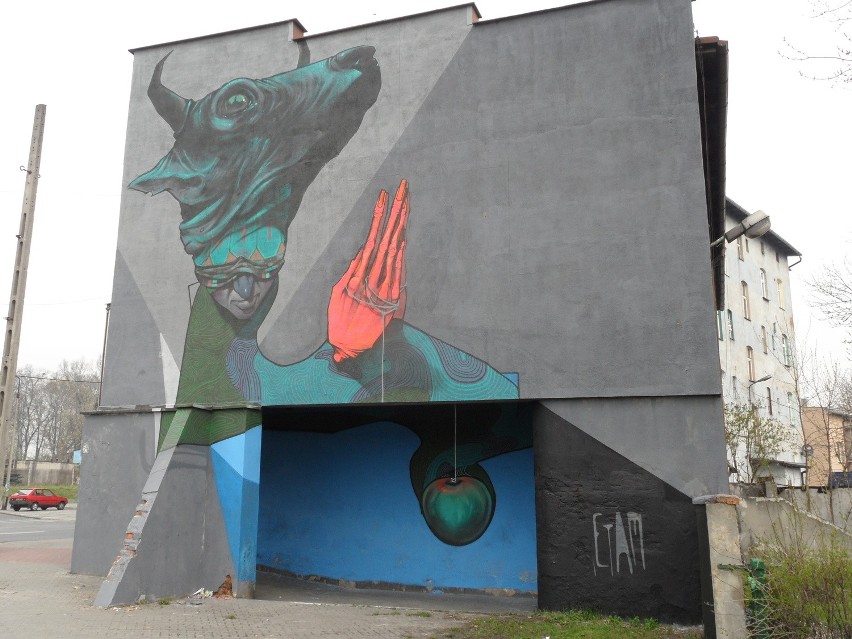 Mural w Dębie