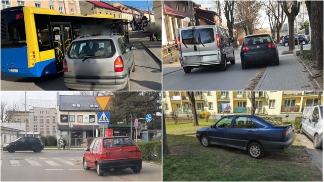 Tak parkowali swoje samochody niektórzy kierowcy na ulicach Tarnowa w ciągu ostatnich miesięcy