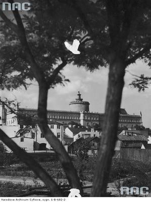 1939 r. Fragment miasta z dominującym gmachem więzienia