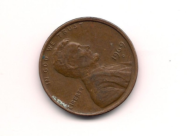 Źródło: http://commons.wikimedia.org/wiki/File:1969_D_U.S._Penny_Lincoln..jpg