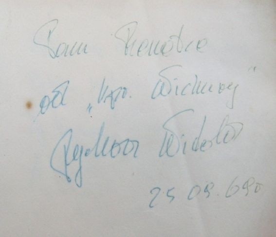 Autograf Witolda Pyrkosza