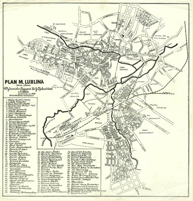Plan Lublina z 1938 roku.  W najbliższą sobotę w Kurierze kolejny - z  1940 r. 