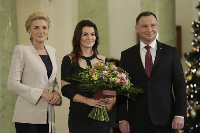 Agata Kornhauser-Duda,  Agnieszka Radwańska, Andrzej Duda