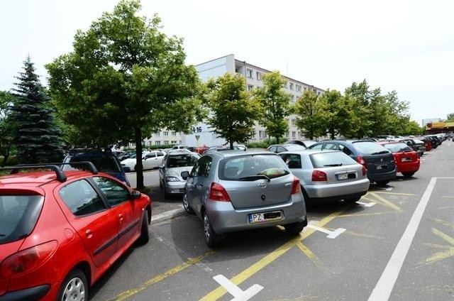 Znaczna część parkujących samochodów to pojazdy przyjeżdżających do Poznania.