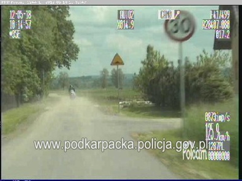 Ucieczka motocyklisty zakończona w rowie [FILM, ZDJĘCIA]