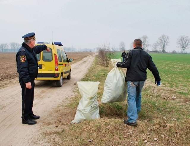 Ostatnio osoby skazane sprzątały w okolicach żwirowni