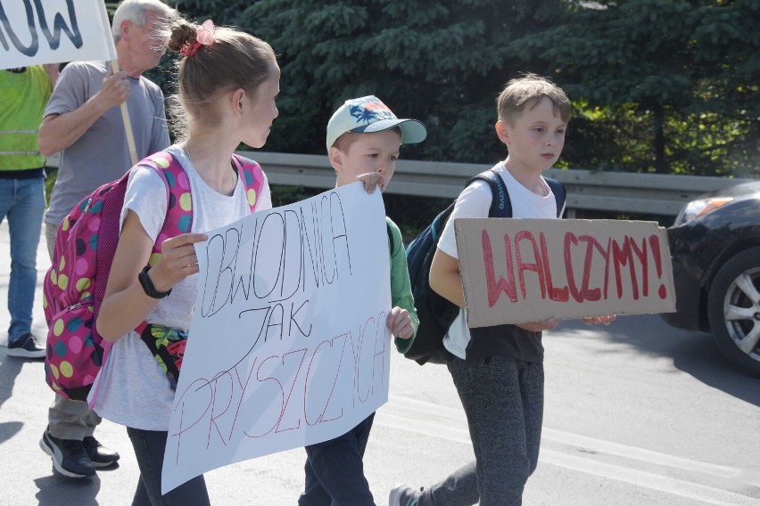 Protest przeciwko budowie obwodnicy Leska [ZDJĘCIA]