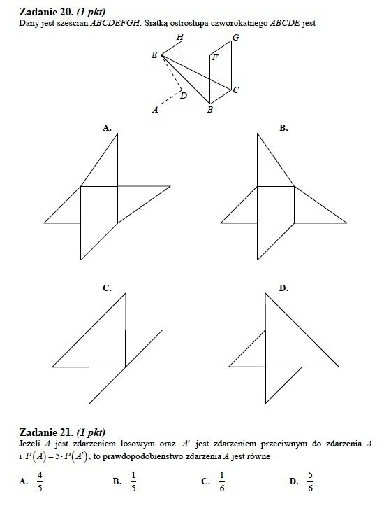 Matura 2012 Matematyka - zadania pewniaki [ZADANIA MATURALNE]