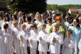 Prawie 45 dzieci przystąpiło do pierwszej komunii świętej w kościele macierzyństwa NMP w Bolesławiu. Zobacz zdjęcia 