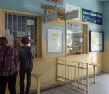 Zamknięta kasa Intercity na dworcu w Wejherowie