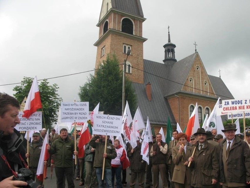 Zakopianka: protest pracowników parków narodowych