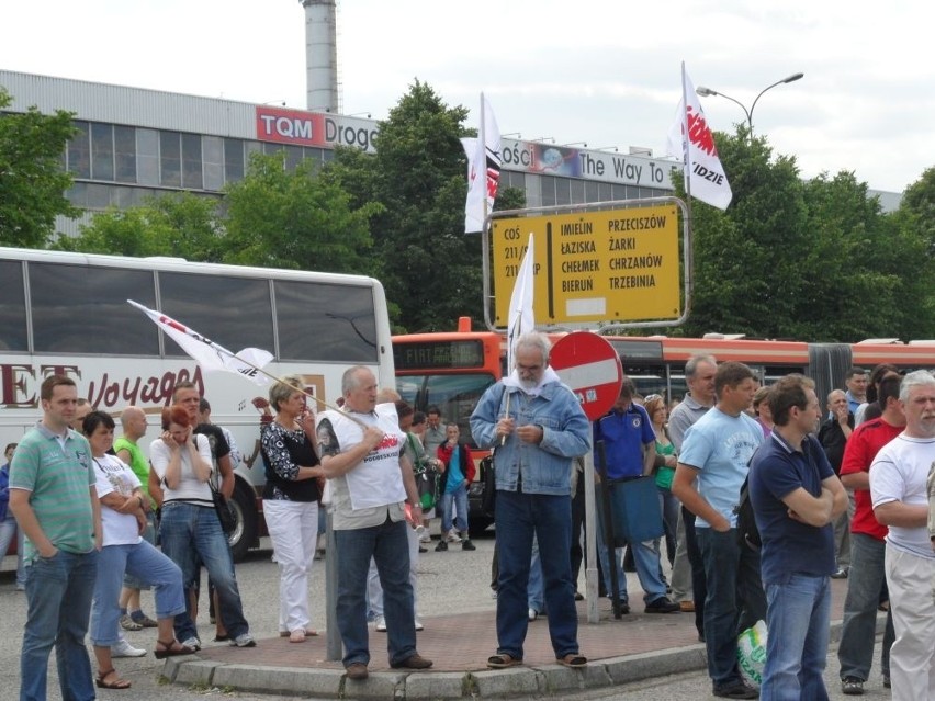 Kolejna pikieta Solidarności w tyskiej fabryce Fiata [ZDJĘCIA, WIDEO]