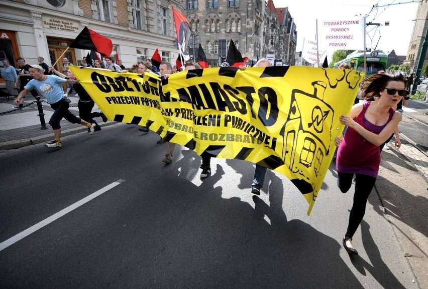 Manifestacja anarchistów w Poznaniu