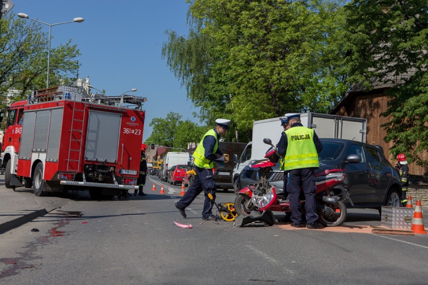 Tarnów. Wypadek na ulicy Narutowicza [ZDJĘCIA]