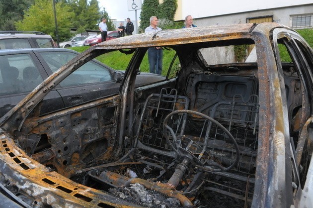 Spalone auto przy ul. Tymiankowej