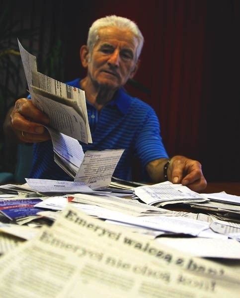 Janusz Banaszek, jak wielu innych emerytów, przyłączył się do protestu.