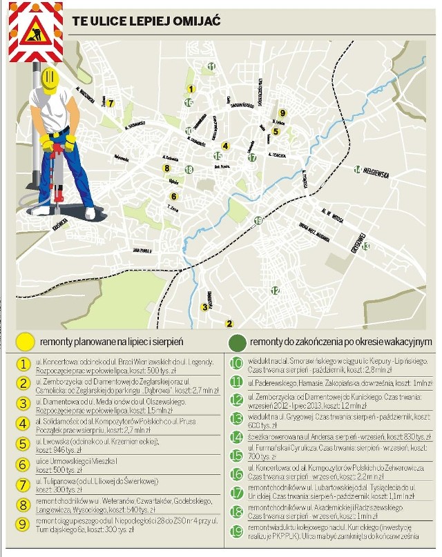 Wakacyjne remonty na drogach Lublina. Zobacz, gdzie będą utrudnienia