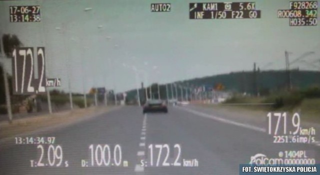 Na ulicy Krakowskiej kierowca audi jechał z prędkością ponad 170 kilometrów na godzinę.