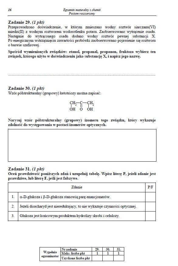 Matura 2013 CHEMIA: ODPOWIEDZI, mamy ARKUSZE [poziom rozszerzony]