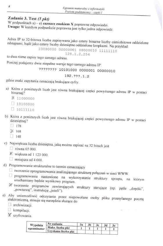 Matura 2012: Informatyka [ODPOWIEDZI, ARKUSZ]