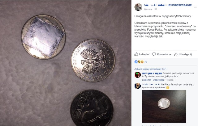 W bydgoskich biletomatach można natrafić na monety, które już do niczego nie służą - grzmią bydgoszczanie na portalach społecznościowych. Na dowód publikują zdjęcia.