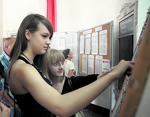 W poznańskiej "ósemce"  gimnazjaliści szukali swoich nazwisk na listach osób przyjętych