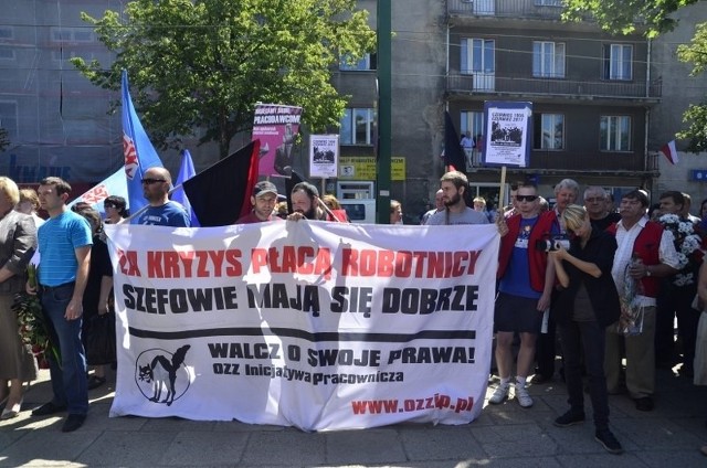 Obchody rocznicy Czerwca 56 pod bramą HCP przerodziły się w protest.