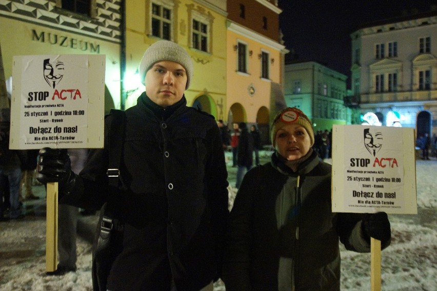 Tarnów. Protest przeciwko ACTA