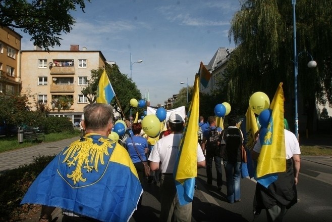 Ślązacy podczas marszu autonomii
