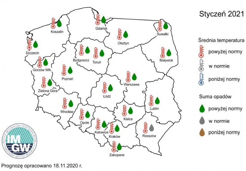 Miesiąc w całym kraju prawdopodobnie charakteryzować się...