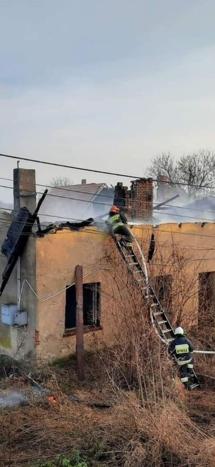 Strażacy gasili pożar w Bieńkówce