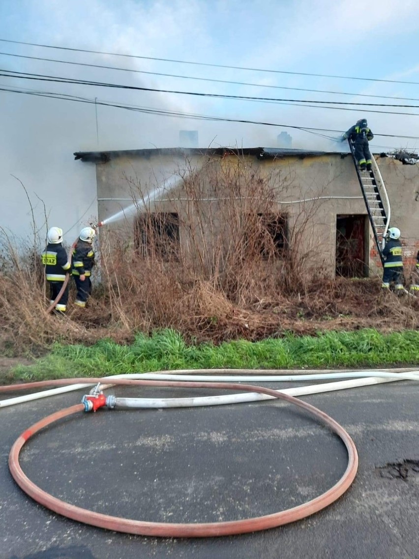 Strażacy gasili pożar w Bieńkówce