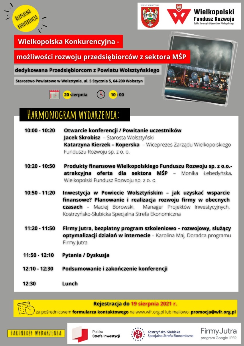 Konferencja „Wielkopolska Konkurencyjna” dla przedsiębiorców z powiatu wolsztyńskiego