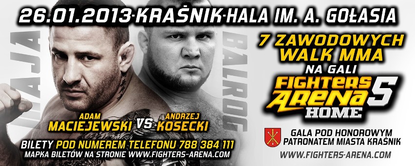 Gala Fighters Arena 5 "Home" w Kraśniku już 26 stycznia...