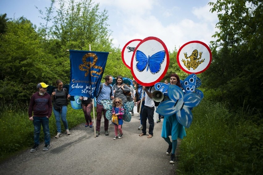 Protest ekologów przeciwko zabudowie Zakrzówka [ZDJĘCIA]