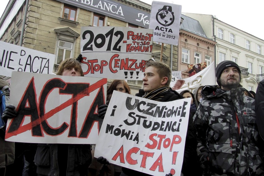 Styczeń 2012. Protest przeciw ACTA
