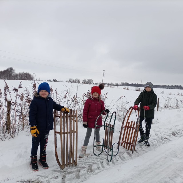 Łyżwy, sanki, lepienie bałwanów, morsowanie - tak zimę spędzają mieszkańcy powiatu sępoleńskiego