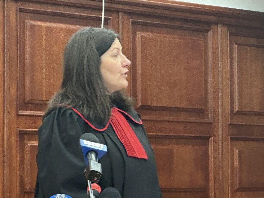 Prokurator Katarzyna Żukrowska podczas mowy końcowej