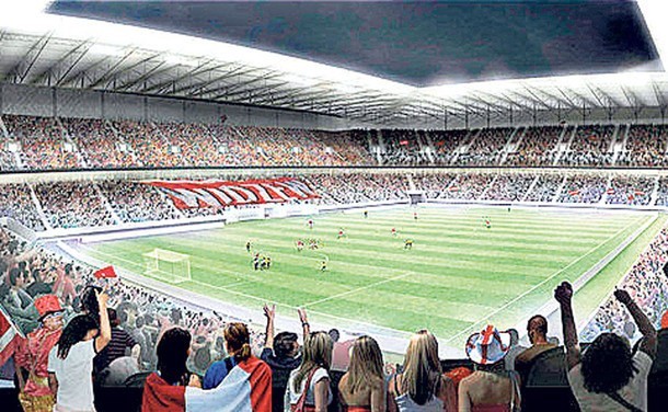 Wizualizacja nowego stadionu Widzewa przedstawiona przez klub.